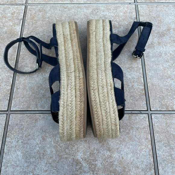 Miu Miu Suede Platform Espadrilles, Blue, Women's - Picture 10 of 13